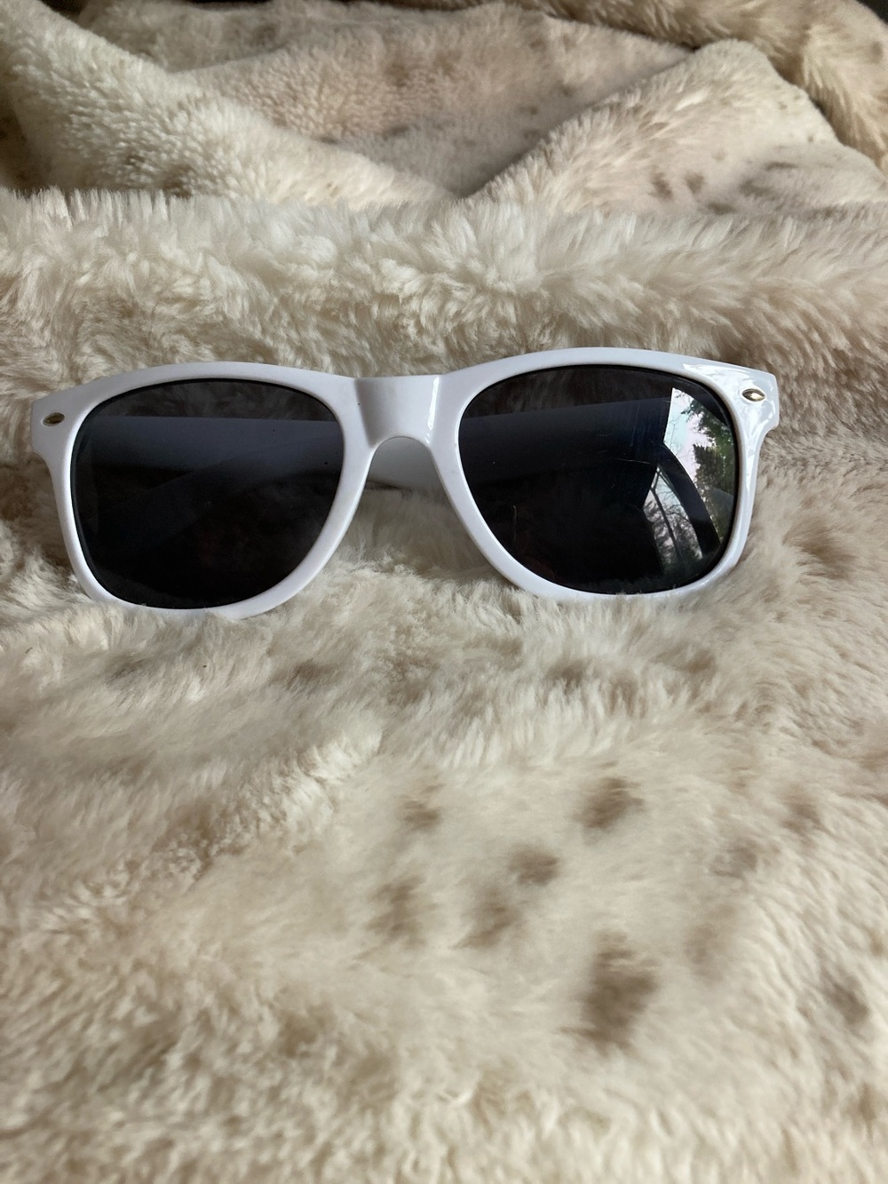 Corona White Frame Black Lens Sunglasses